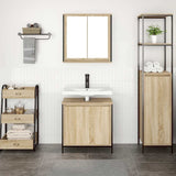2 Piece Bathroom Furniture Set Sonoma Oak Engineered Wood 3328390