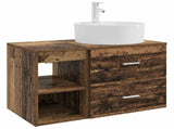 Bathroom Furniture Set 2 pcs Old Wood Engineered Wood 3403910