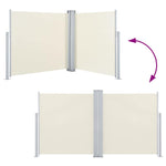 Patio Retractable Double Side Awning 170x600 cm Cream 48467