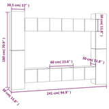 10 Piece TV Cabinet Set Grey Sonoma Engineered Wood 3120219