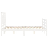 Bed Frame without Mattress White 120x200 cm Solid Wood 3194047
