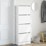 Shoe Cabinet White 60x21x163.5 cm Engineered Wood 839903