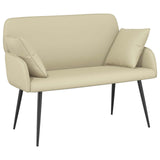 2 Seater Sofa with Metal Legs 2-Seater Cream Faux Leather 42051008