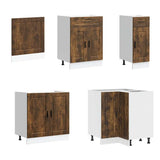 11 Piece Kitchen Cabinet Set "Porto" Smoked Oak Engineered Wood 3314906