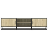 TV Cabinet Sonoma Oak 160x35x41 cm Engineered Wood and Metal 848845