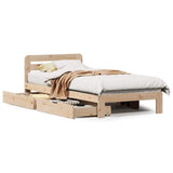 Bed Frame without Mattress 90x200 cm Solid Wood Pine 3309836
