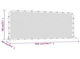 Football Rebounder Net Black 366x90x183 cm HDPE 93762
