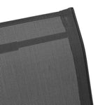 Stackable Garden Chairs 6 pcs Black Textilene Fabric 318783