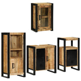 Bathroom Furniture Set 4 pcs Brown Soild Mango Wood 3305682