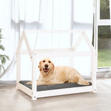 Dog Bed White 81x60x70 cm Solid Wood Pine 822208
