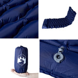 Self Inflating Camping Mattress with Pillow 1-Person Navy Blue 4007107