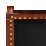 Folding Relaxing Chair Brown Real Leather 246363