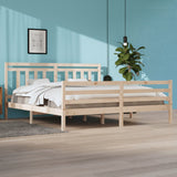 Bed Frame without Mattress 200x200 cm Solid Wood 3105335