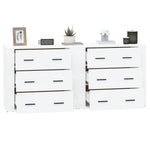 Sideboards 2 pcs White Engineered Wood 3185407