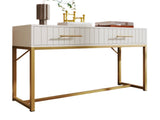 Dressing Table With 2 Drawers 75 Cm High ,Chest Drawers Bedroom Highboard White Sideboard Chest WF319173AAW