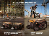 Petrol Inverter Generator Portable 5500W 5.0kVA 4-Stroke ATS Interface Camping 10653508