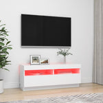 ZNTS TV Cabinet with LED Lights White 100x35x40 cm 804454