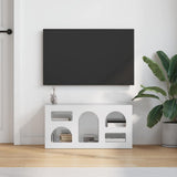 TV Cabinet High Gloss White 80 x 35 x 40 cm Engineered Wood 891278