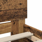 Bed Frame with Headboard Old Wood 200 x 200 cm Engineered Wood 3403601