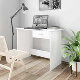 800549 Desk White 100x50x76 cm Engineered Wood