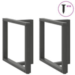 ZNTS Dining Table Legs T-Shaped 2 pcs Anthracite 80x35x cm Steel 4013062