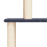Cat Tree with Sisal Scratching Posts Dark Grey 183 cm 171746