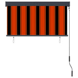 Outdoor Roller Blind 120x250 cm Orange and Brown 145966