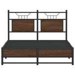 Bed Frame without Mattress Brown Oak 120x190 cm Small Double Engineered Wood 4107013