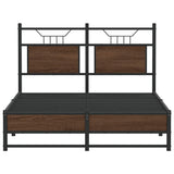 Bed Frame without Mattress Brown Oak 120x190 cm Small Double Engineered Wood 4107013