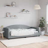Day Bed without Mattress Light Grey 90x190 cm Single Fabric 354124