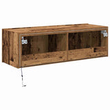 TV Wall Cabinet 2 pcs Old Wood 100 x 35 x 31 cm Engineered Wood 863110