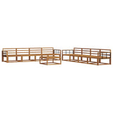Outdoor Sofa Set 9 pcs Natural Solid Acacia Wood 3367377
