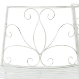 Tree Bench 4-Seater 160 x 80 x 89 cm Steel Antique White 42029528