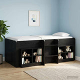 Kids'High Bed Frame 2 pcs Black Oak 90 x 190 cm 3422580