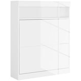 16 Shoe Pair Storage Cabinet, with Flip Doors - High Gloss White T3398P343523