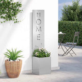 Garden Privacy Screen Sliver 32 x 32 x 150 cm Stainless steel 876424