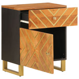 Bedside Cabinet Brown and Black 50x33x60 cm Solid Wood Mango 356791