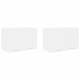Hanging Cabinet 2 pcs White Engineered Wood 884163