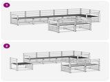 Outdoor Sofa Set 8 pcs Natural Solid Acacia Wood 3373644