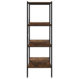4-Tier Shelving Unit Black and Dark Wood 80x40x130 cm 336345