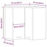Hanging Cabinet Lyon Black Oak 57 x 57 x 60 cm Engineered Wood 863148