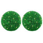 Artificial Boxwood Balls with LED Lights 2 pcs Green 27 cm 3335906