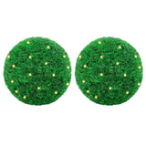 Artificial Boxwood Balls with LED Lights 2 pcs Green 27 cm 3335906