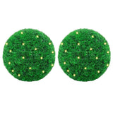 Artificial Boxwood Balls with LED Lights 2 pcs Green 27 cm 3335906