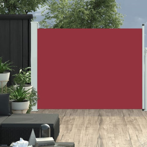 ZNTS Patio Retractable Side Awning 140x500 cm Red 317919