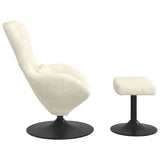 Egg Chair with Footstool Cream 63 x 73 x 90 cm Velvet 42002753