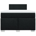ZNTS Box Spring Bed with Mattress Black 120x200 cm Fabric 3285850