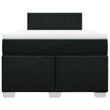 ZNTS Box Spring Bed with Mattress Black 120x200 cm Fabric 3285850