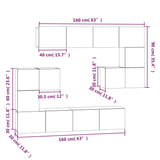 Wall-mounted TV Cabinet White Engineered Wood 3114582