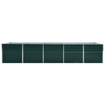 ZNTS Garden Raised Bed Galvanised Steel 400x80x45 cm Green 47057